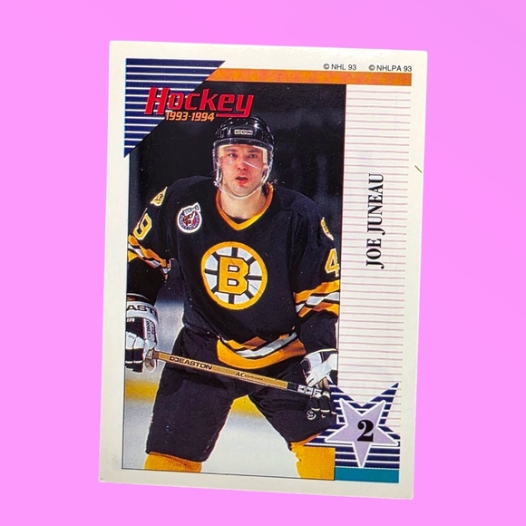 1993-94 Panini Hockey Joe Juneau Boston Bruins #143 Sticker - Picture 1 of 3